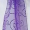 10 Pieces Regency Purple Embroidered Organza Chair Sashes 8"x108" Sophisticated Event Accents